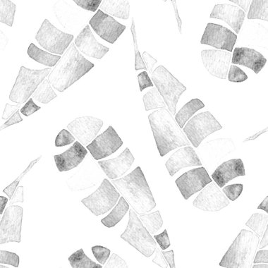 Tropikal seamless modeli. Suluboya saf palm l