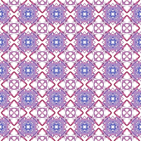 Kırmızı mavi geometrik Dikişsiz desen. El çizilmiş WA