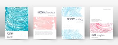 Kapak sayfası tasarımı şablonu. Minimalist broşür 