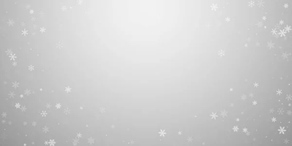 稀疏的降雪圣诞背景。淡淡的飞舞 — 图库矢量图片
