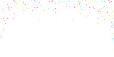 Şenlikli konfeti. Kutlama yıldızları. Renkli yıldız