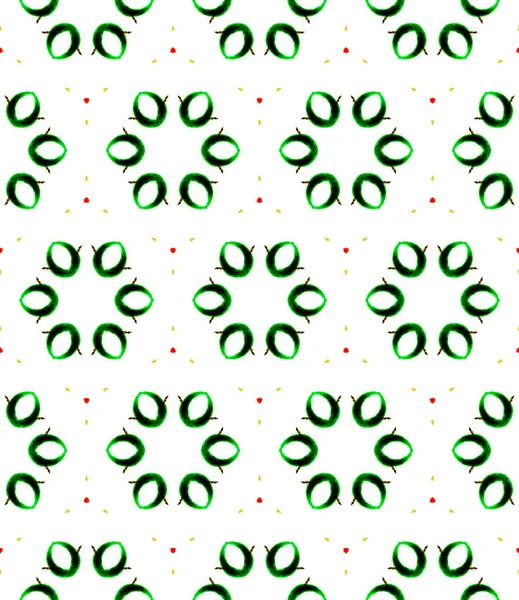 Πράσινοι κύκλοι χωρίς ραφές. Υδρόσυρτο χέρι — Φωτογραφία Αρχείου