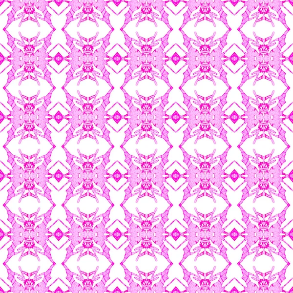 Rosa geometriska sömlösa mönster. Handritad vattenc — Stockfoto