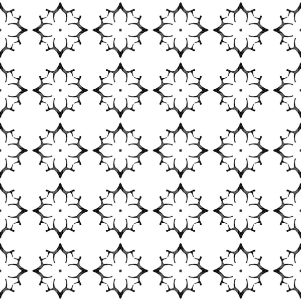 Czarno-biały geometryczny bezszwowy wzór. Ręka d — Zdjęcie stockowe