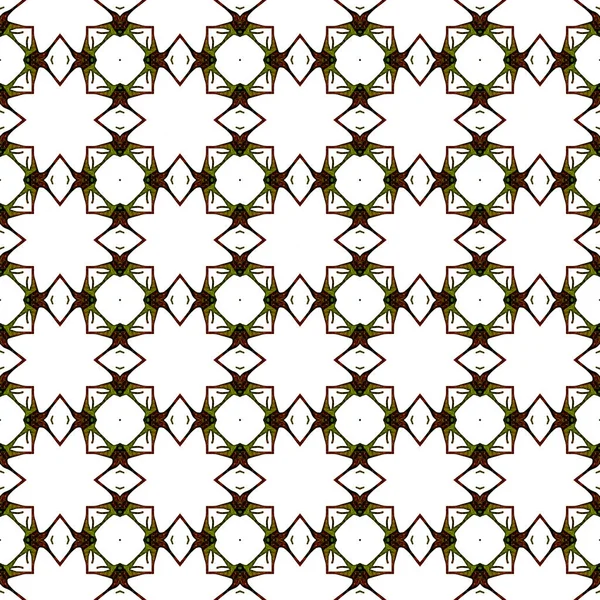 Laranja verde padrão geométrico sem costura. Desenho manual — Fotografia de Stock