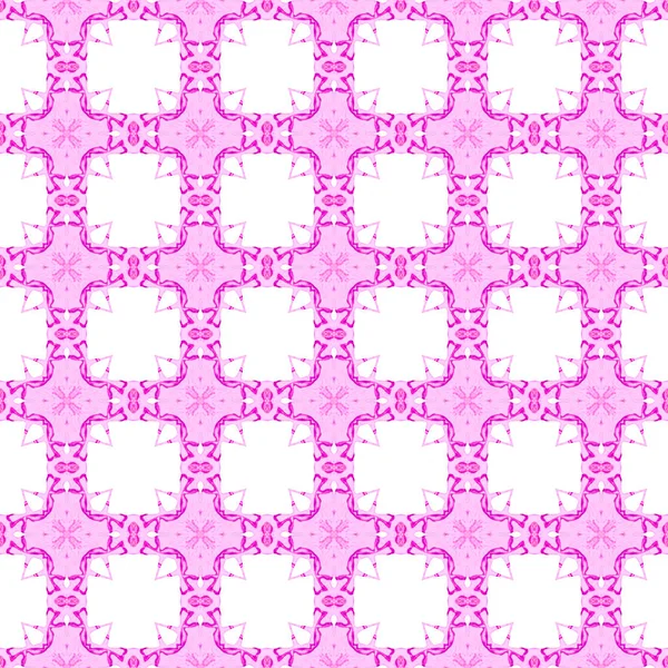 Pink, geometriai varrat nélküli mintázat. Kézzel rajzolt waterc — Stock Fotó