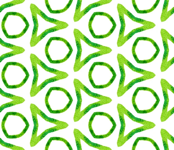 Grüne Kaleidoskop nahtlose Muster. Hand gezeichnet — Stockfoto