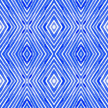 Mavi Geometrik Suluboya. Meraklı Kusursuz Düzen