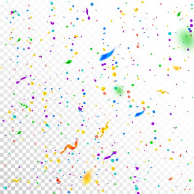 Flama ve konfeti. Renkli tinsel ve folyo r