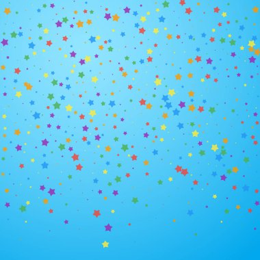 Şenlikli konfeti. Kutlama yıldızları. Neşeli yıldızlar 