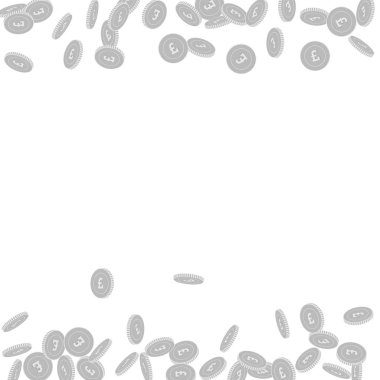 İngiliz sikkeleri düşüyor. Dağınık siyah ve w