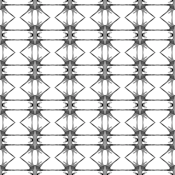 黒と白の幾何学的シームレスなパターン。ハンド d — ストック写真