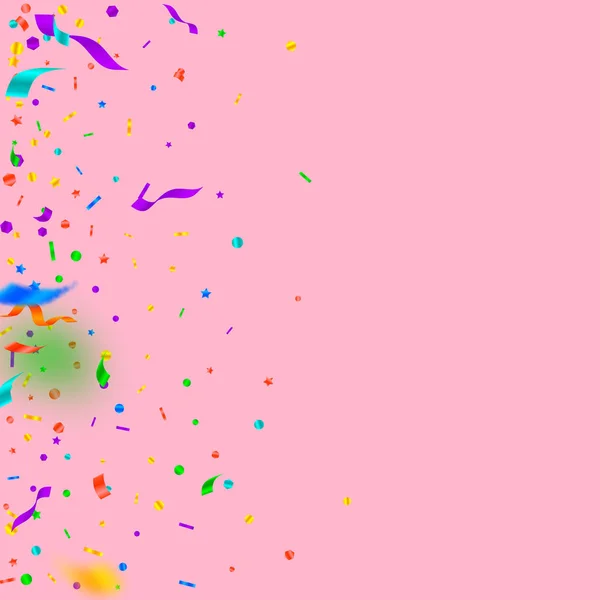 Streamers en confetti. Feestelijke klatergoud en floret ri — Stockvector