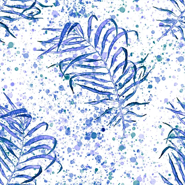 Trópusi varrat nélküli mintát. Akvarell csapkodó Pál — Stock Fotó
