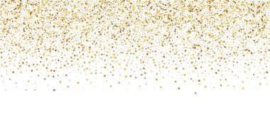 Gold confetti luxury sparkling confetti. Scattered clipart