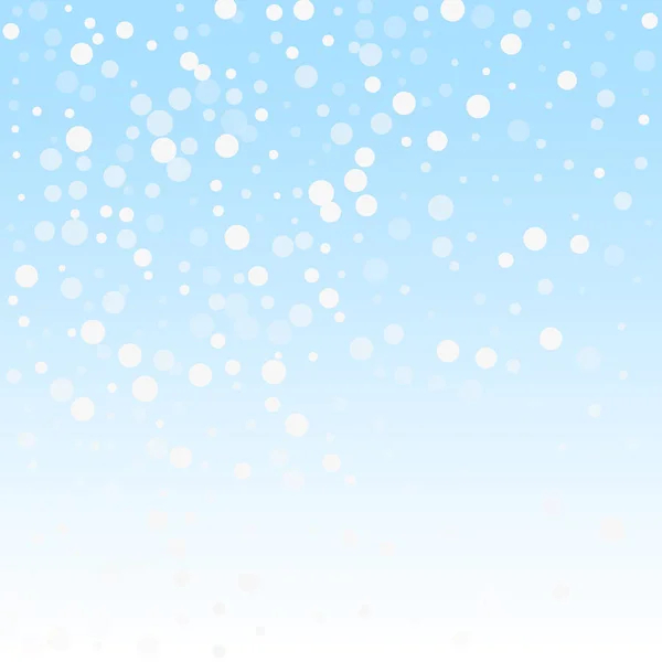 Beyaz noktalar Noel arkaplanı. İnce uçan sno — Stok Vektör