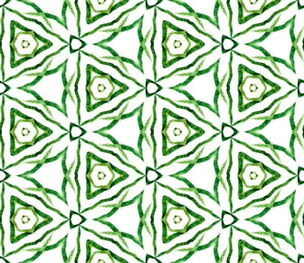 Green summer seamless pattern. Hand drawn watercol — Stock Photo, Image