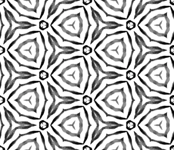Patrón sin costura de follaje geométrico blanco y negro —  Fotos de Stock