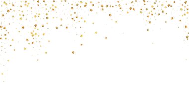 Altın yıldızlı, pırıl pırıl lüks konfeti. Scatt.