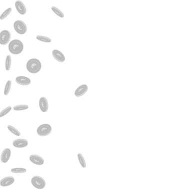 Avrupa Birliği Euro sikkeleri düşüyor. Dağınık siyah