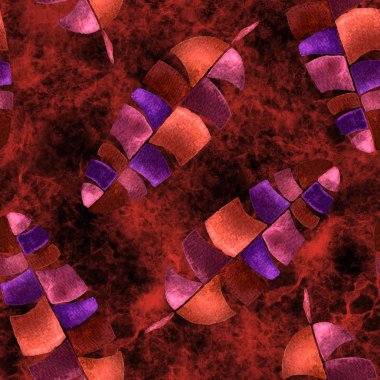 Tropikal seamless modeli. Suluboya karikatür palm