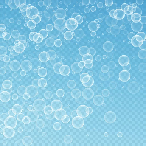 Случайные мыльные пузыри абстрактного фона. Blowing b — стоковый вектор