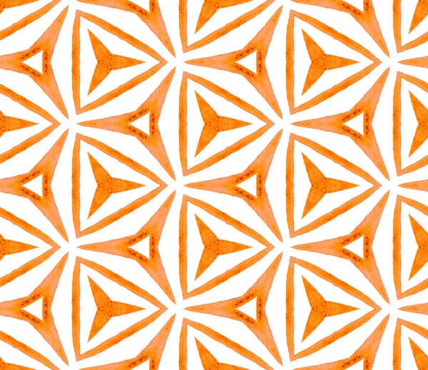 オレンジ万華鏡シームレスパターン。手描き w — ストック写真