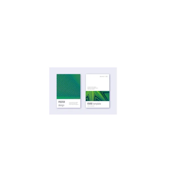 Conjunto de modelos de design de capa minimalista. Abst verde —  Vetores de Stock