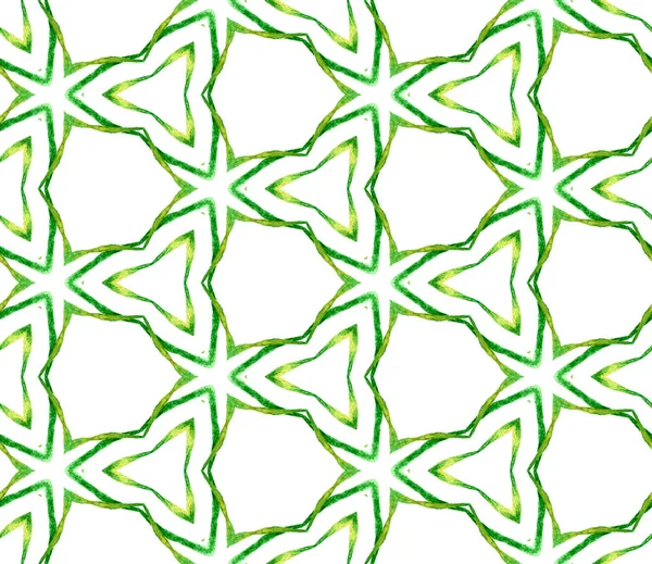 緑の熱帯シームレスパターン。手描きの水 — ストック写真