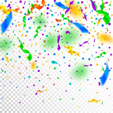 Flama ve konfeti. Festival tinsel ve ri folyo