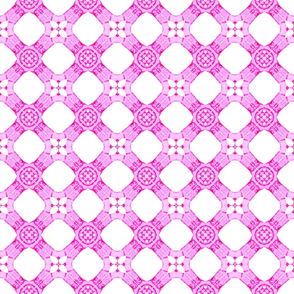 Pink geometric seamless pattern. Hand drawn waterc