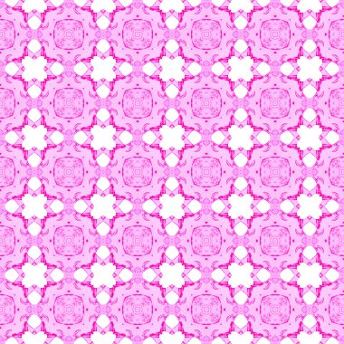 Pembe geometrik Dikişsiz desen. El çizilmiş waterc