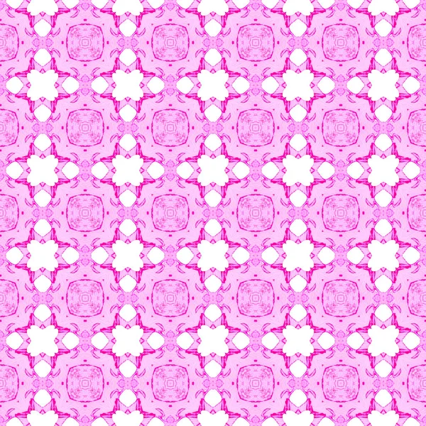 Pink geometric seamless pattern. Hand drawn waterc — Stock Photo, Image