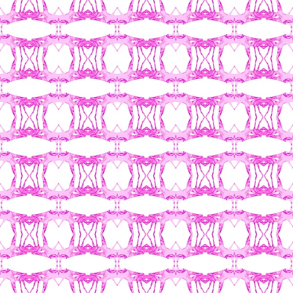 Pink geometric seamless pattern. Hand drawn waterc