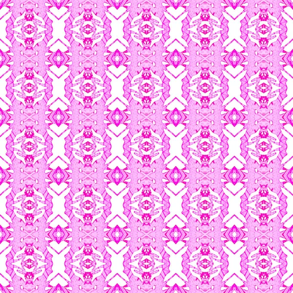 Pink geometric seamless pattern. Hand drawn waterc — Stock Photo, Image