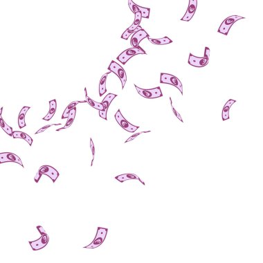 Avrupa Birliği Euro notları düşüyor. Kısaltılmış EUR faturası