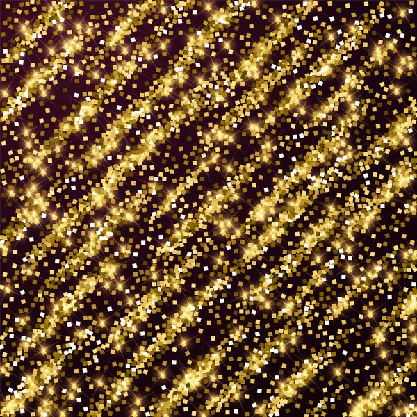 Błyszczące złote, luksusowe konfetti musujące. Scattere — Wektor stockowy
