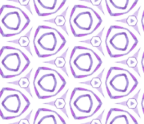 Caleidoscopio púrpura patrón sin costura. Dibujado a mano w — Foto de Stock