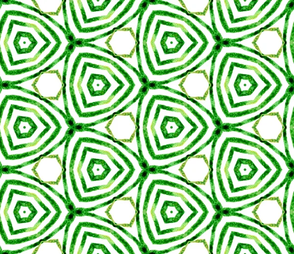 緑色のハンドドローシームレスパターン。手描き水 — ストック写真