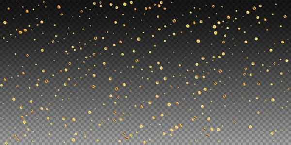 Confettis étincelants de luxe en or clairsemé. Sc. — Image vectorielle