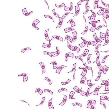 Avrupa Birliği Euro notları düşüyor. Kısaltılmış EUR faturası