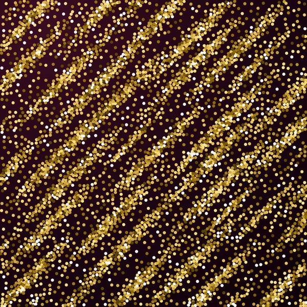 Confettis étincelants de luxe à paillettes rondes en or. Scat — Image vectorielle