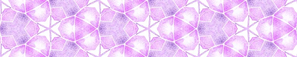 Violet purple vintage Seamless Border Scroll. Geom — Stock Photo, Image