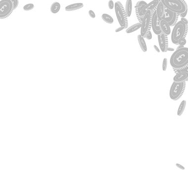 İngiliz sikkeleri düşüyor. Dağınık siyah ve w