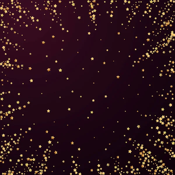 Étoiles d'or luxe confettis étincelants. Dispersé sm — Image vectorielle