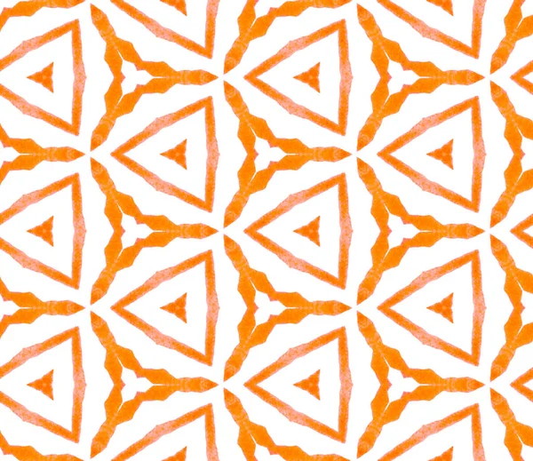 オレンジメダリオンシームレスパターン。手描きのワット — ストック写真