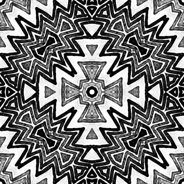 Dark black and white Geometric Watercolor. Decent — Stock Photo, Image