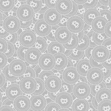 Bitcoin, internet para birimi gümüş sikkeler pürüzsüz p