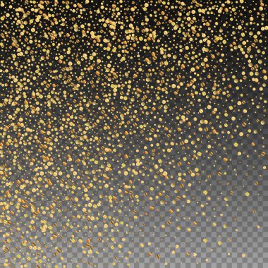 Altın konfeti konfeti konfetisi. Dağınık