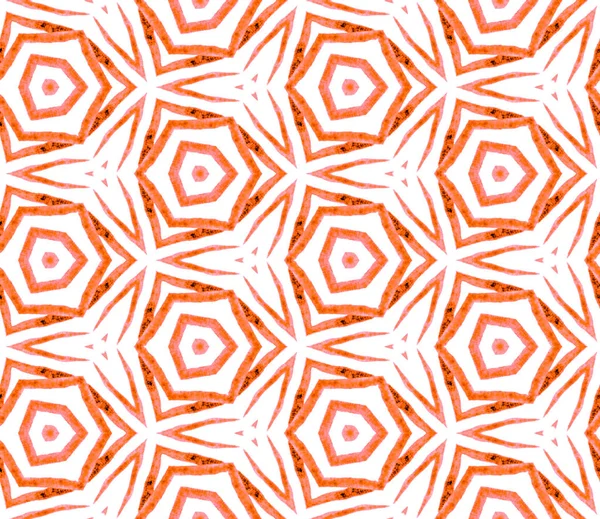 Orange sommar sömlöst mönster. Handritad waterco — Stockfoto